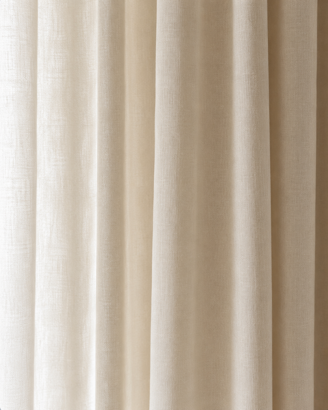 Luna Linen Inbetween Curtains Light Beige