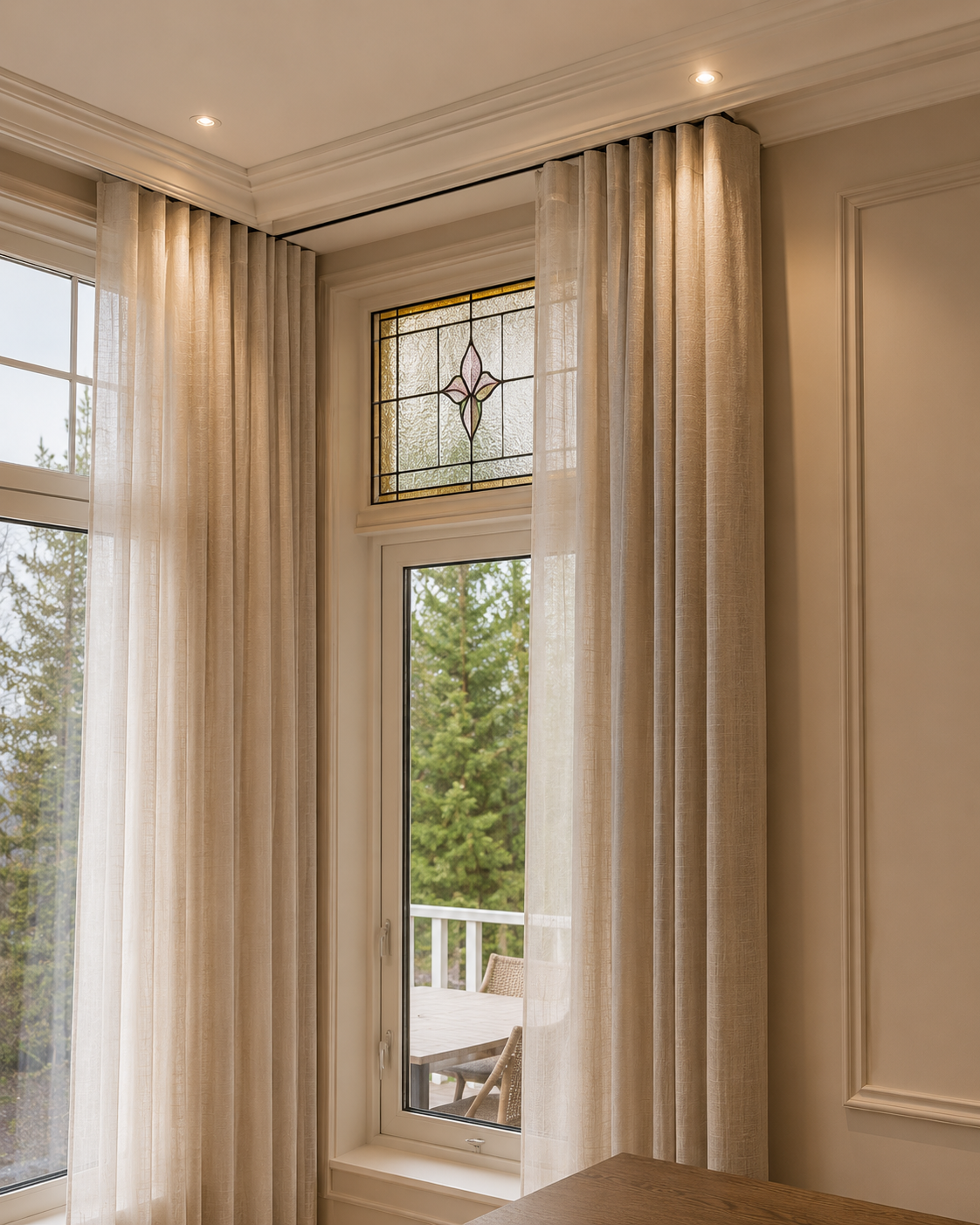 Luna Linen Inbetween Curtains Light Beige