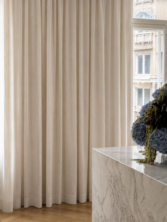 Luna Linen Inbetween Curtains Light Beige