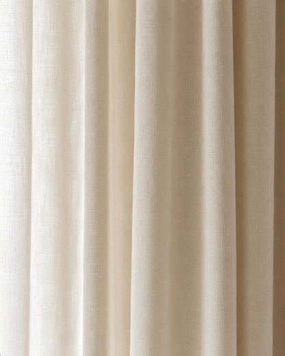 Luna Linen Inbetween Curtains Light Beige