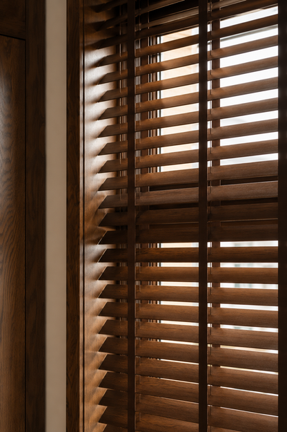 Bamboe jaloezieën Donker eiken 50mm