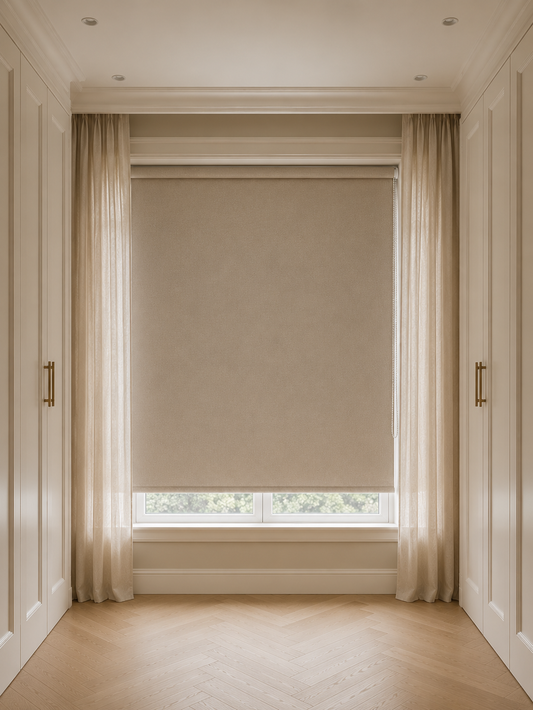 Rolgordijn lichtdicht beige