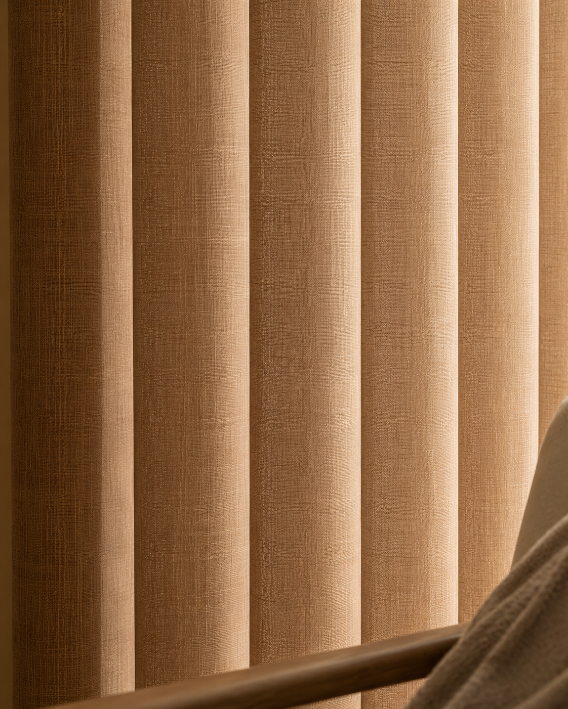 Luna Linen Inbetween Curtains Light Beige