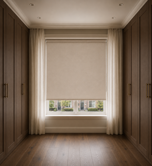 Rolgordijn lichtdicht licht beige