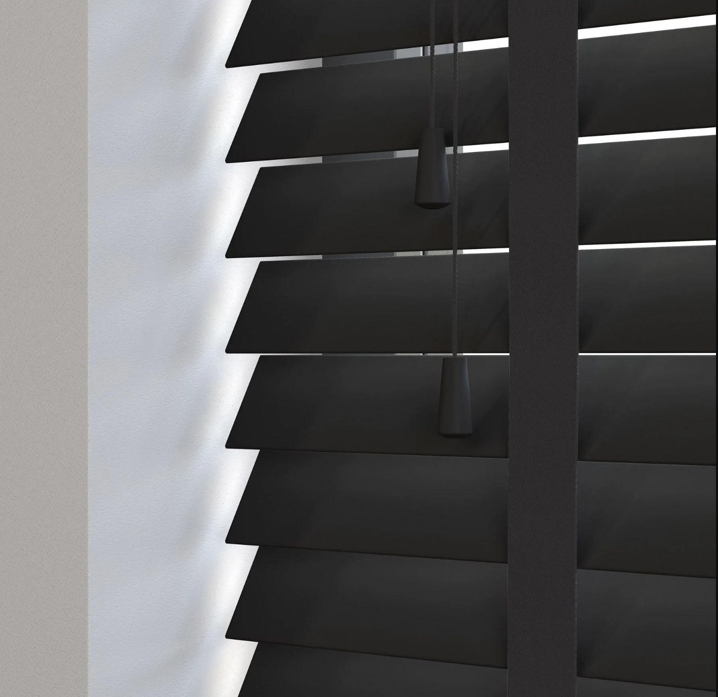 Houten Jaloezie Zwart 50mm met FSC keurmerk - Dailux -
