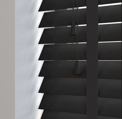 Houten Jaloezie Zwart 50mm met FSC keurmerk - Dailux -